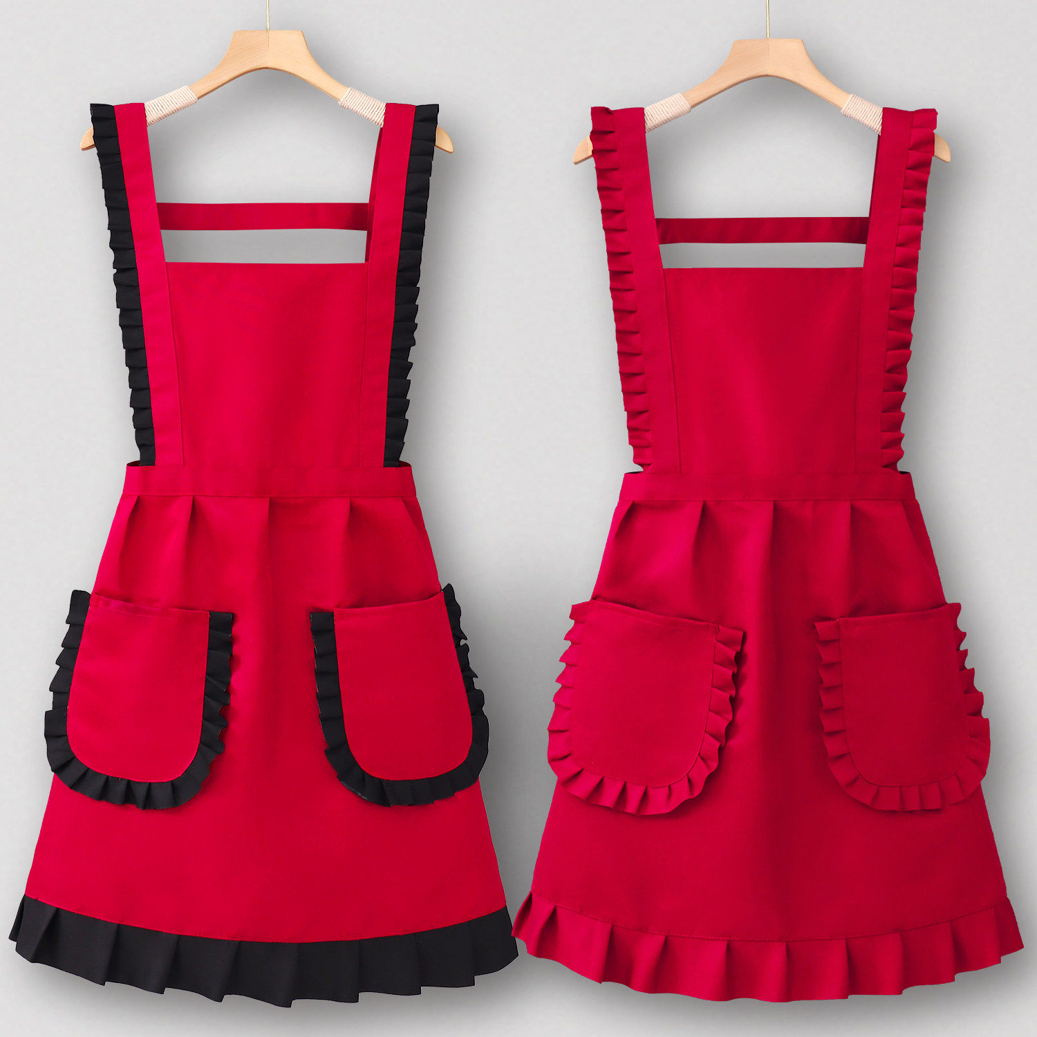 公主围裙定制logo印字餐饮厨房家用韩版上班专用2026新款工作服女