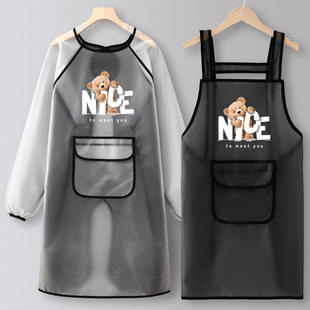 年轻款工作服罩衣女新款饭店围裙厨房家用防水防油男上班专用定制