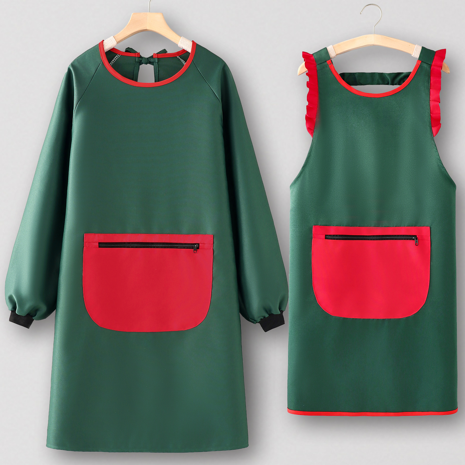 新款防尘围裙餐饮工作服