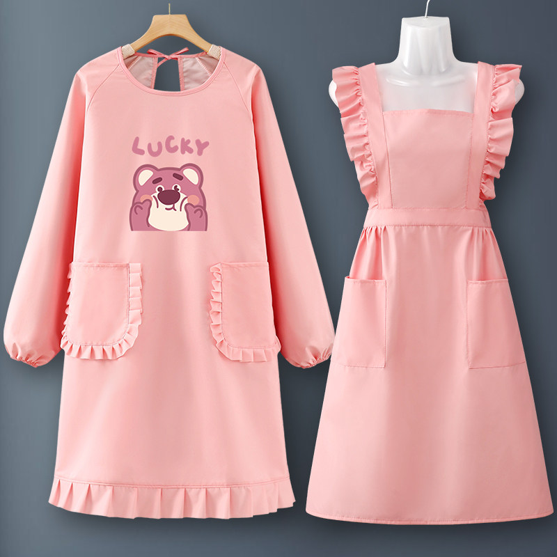 围裙长袖防水防油罩衣厨房家用做饭2025新款网红餐饮定制logo印字,家庭/个人清洁工具,围裙,淘宝优惠券,粉丝福利购,淘宝优惠卷