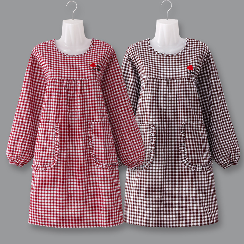 长袖家用厨房罩衣夏季围裙