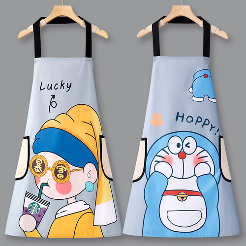 防水防油围裙可擦手工作服女