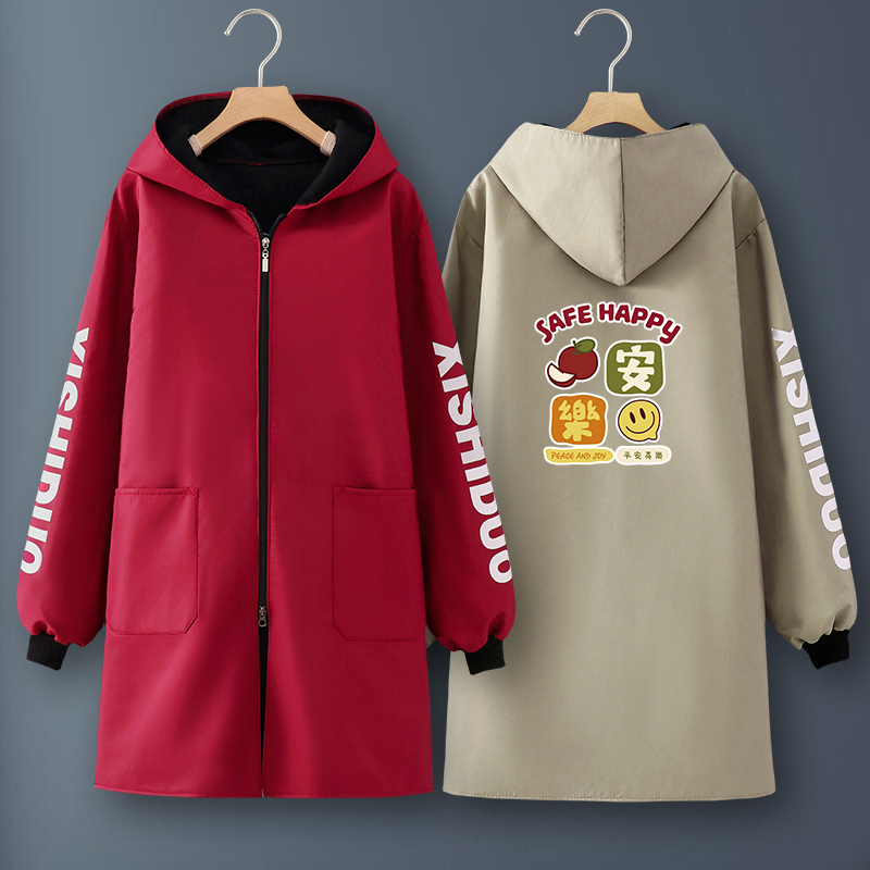 加绒加厚长袖罩衣防水围裙