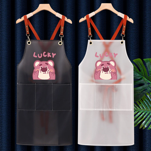 TPU透明防水围裙工作服女