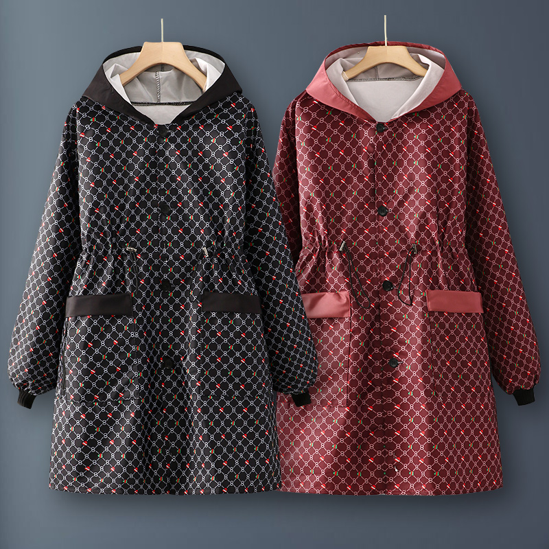 正穿防水长袖束腰罩衣