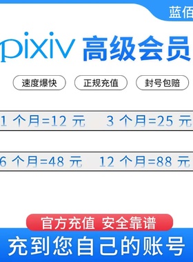 高级Pixiv会员订阅 P站会员代充饭盒画师赞助图片 画师约稿