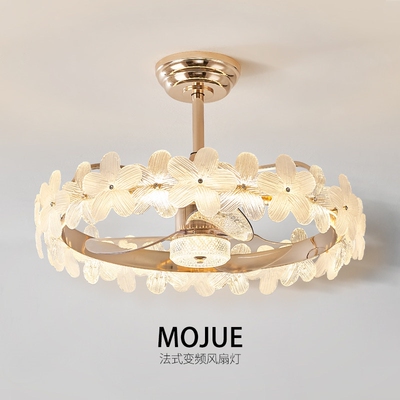 轻法式家用风扇灯客厅餐厅吊扇灯