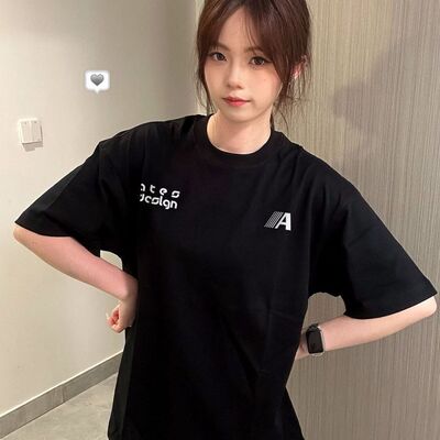 美式设计字母印花短袖T恤男女新款夏季创意国潮hiphop上衣ins超火