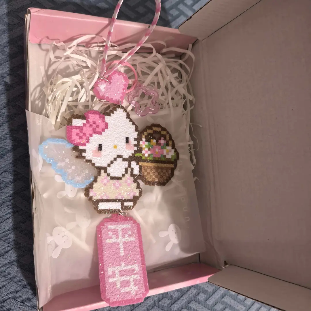 Kitty拼豆平安车载挂件