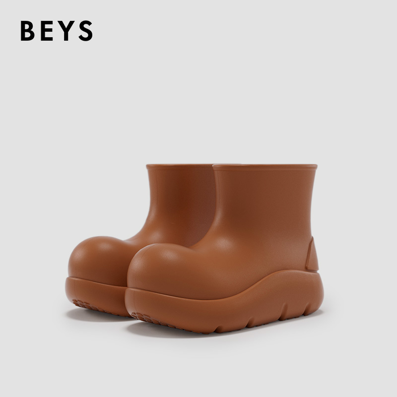 经典厚底短靴beys时尚