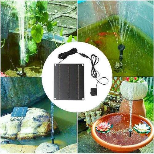 6W Solar Bird Bath Fountain Pump with 6 Nozzles Outdoor