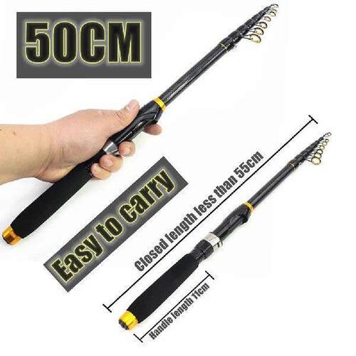 1.8-2.1M Telescopic Fishing Rods Ultralight Carbon Fiber