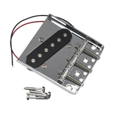 Guitar Bridge Pickup Adjustable Stable 3 Strings Saddles