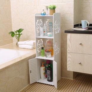 bathroom floor shelf closet cabinet toilet storage Bathroom