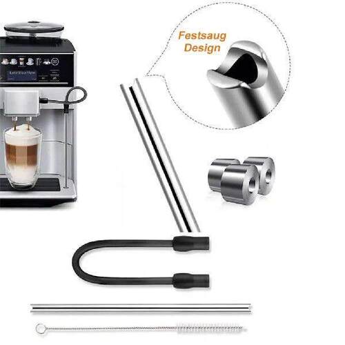 1 Set Coffee Machine Stainless Steel Milk Pipe and Cleaning