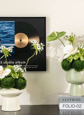 采购产品休闲绿色花饰,客厅餐桌,入口装饰,假花,模拟花饰,酒店