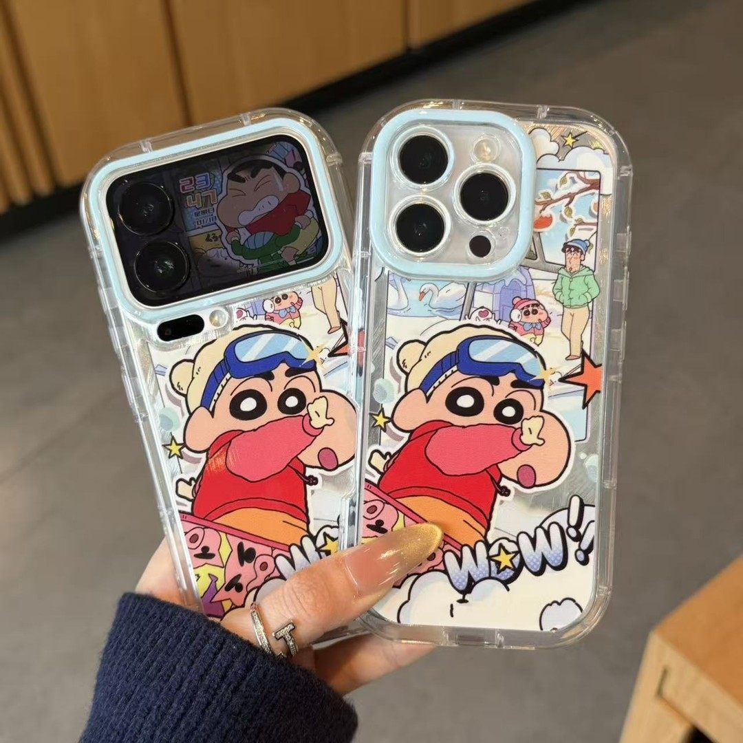 插画滑雪蜡笔小新适用苹果17promax手机壳iphone16卡通15男女全包防摔保护套华为p60vivoppo小米17红米荣耀潮,3C数码配件,手机保护套/壳,淘宝优惠券,粉丝福利购,淘宝优惠卷