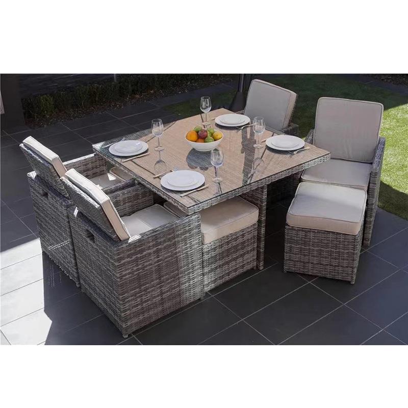 户外桌椅组合现代简约露台室外酒吧咖啡厅休闲藤椅家具仿藤编桌椅