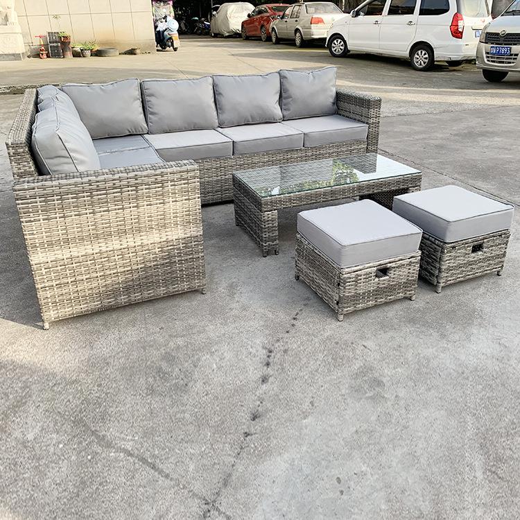 户外家具藤沙发北欧PE藤编沙发阳台编藤沙发椅室外五六七件套组合