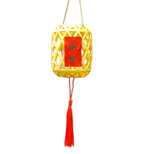 小灯笼2025新款新年挂饰儿童花灯过年竹编手工diy手提发光古风