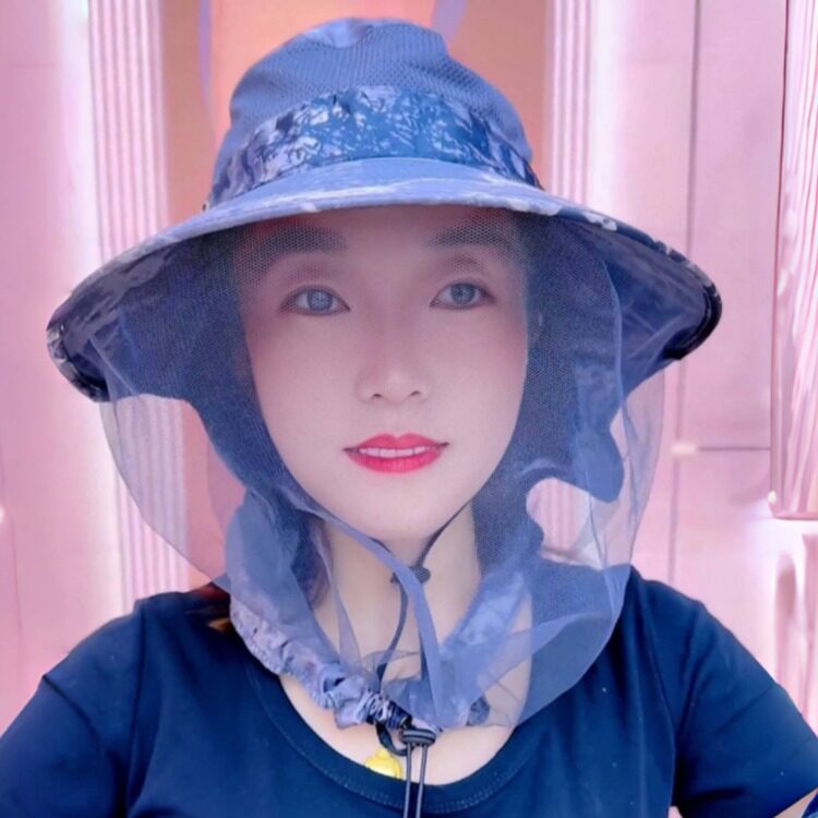 防蚊虫夏季女士防晒钓鱼帽子养蜂面罩遮全脸网纱太阳帽夜间户外女