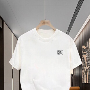 时尚牛货2025潮流精致印花重磅纯棉260g夏季男女同款短袖T恤衫潮