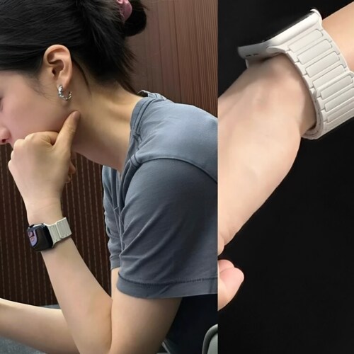 【夏季新款】适用s11苹果S9手表iwatch10表带applewatch9磁吸S10硅胶S8腕带Ultra女SE3男S7运动42mm高级夏季