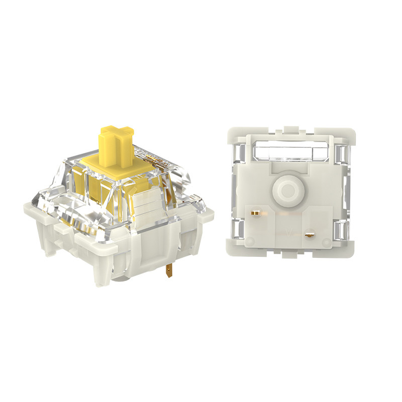 gateron佳达隆定制黄轴线性手感聚光上盖三脚机械键盘轴体