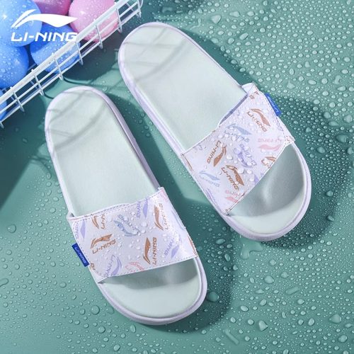 李宁拖鞋女魔术贴防滑外穿凉拖鞋