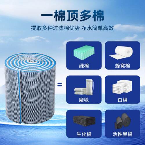 鱼缸专用过1滤棉加厚密度0D洗不878可裁烂过滤材料净水养鱼剪神器
