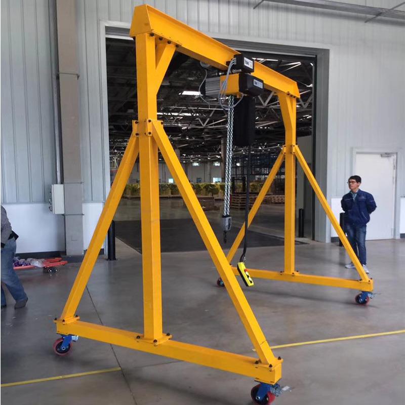 移动龙门架升降式小型行吊手推电动升降1/2/3吨小型龙门吊架厂家