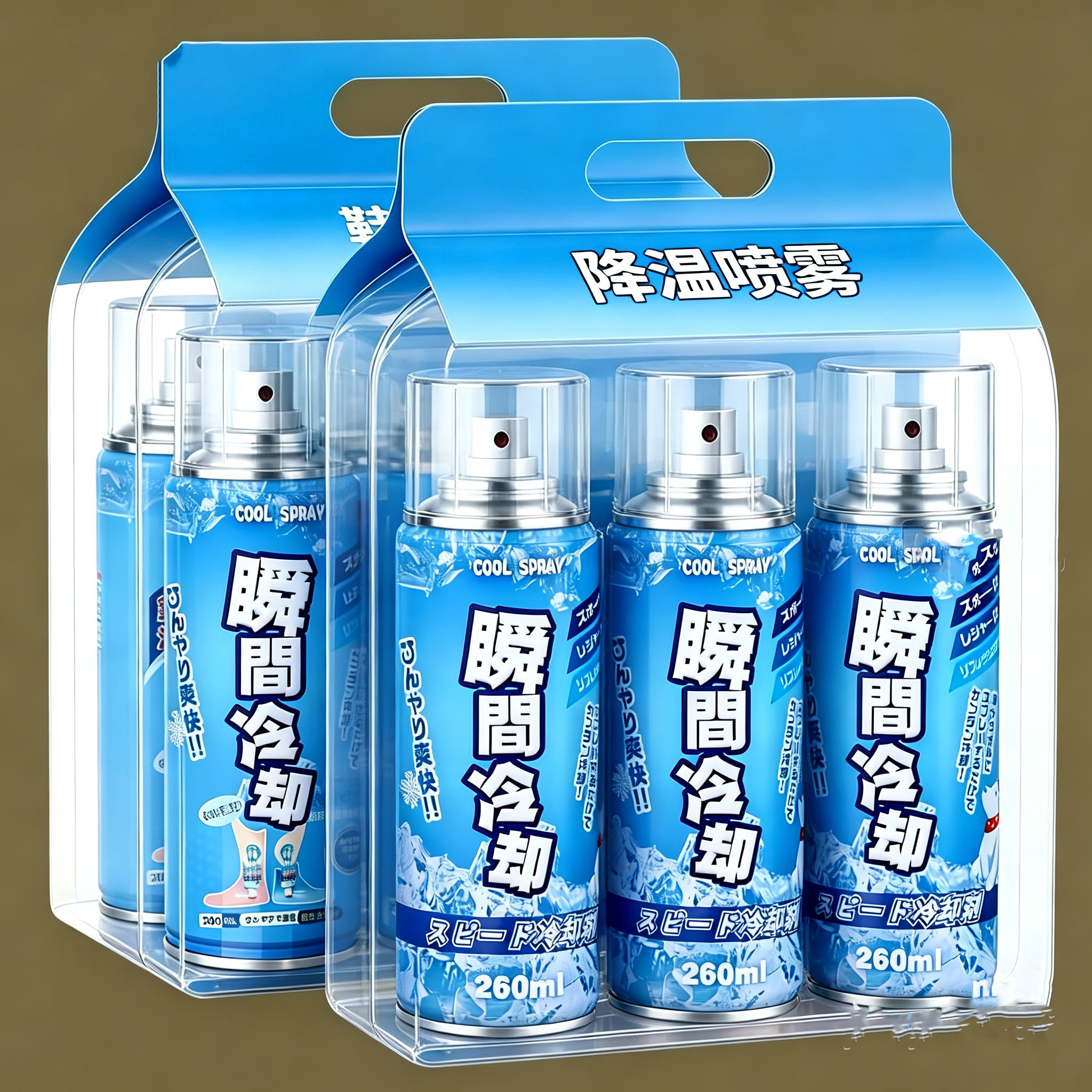 夏天户外冰凉喷雾降温剂汽车内降温手机快速制冷干冰神器凉爽迅速