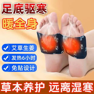 艾草自发热暖足贴体寒足底怕冷脚凉热灸保暖驱寒贴艾叶脚底发热贴
