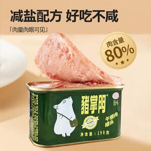 【新鲜日期】猪掌门午餐肉罐头198g三明早餐泡面方便速食夜宵美食