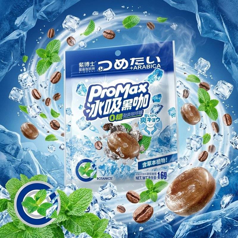 【数量改5下单】冰吸黑咖草本开车熬夜加班搭档提神薄荷咖啡糖