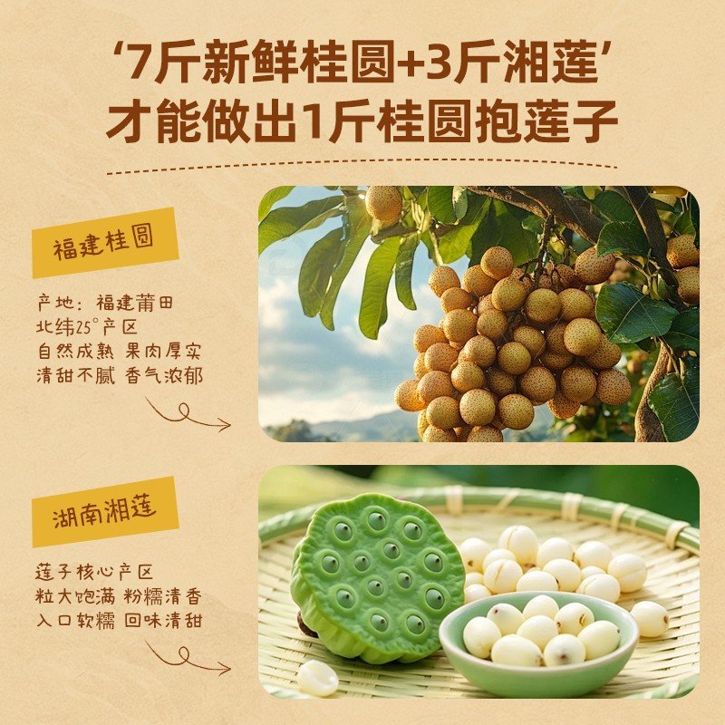 桂圆抱莲子桂圆干夹莲子抱抱果开袋即食蜜饯果干零食泡水