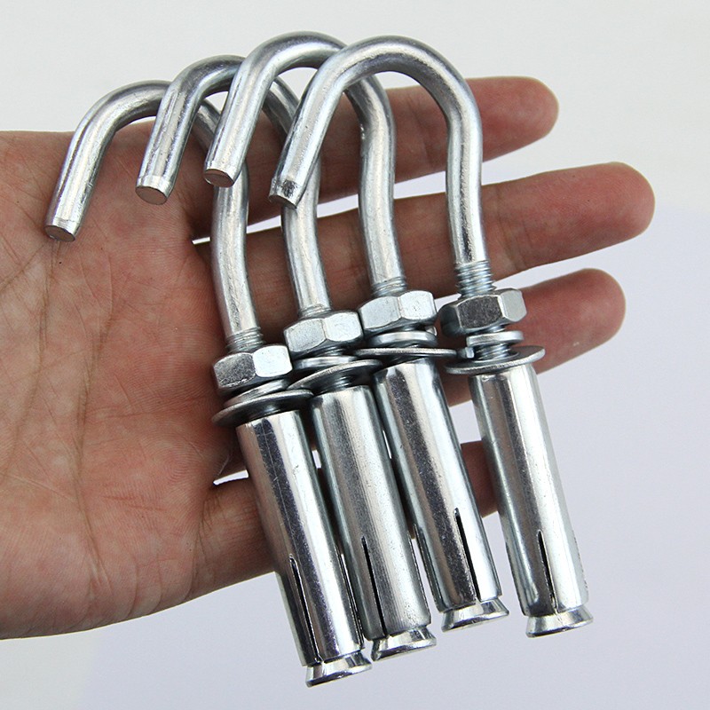 镀锌膨胀挂钩螺丝 万能膨胀螺栓吊勾井盖拉B爆M6M8M10M12M14M16M1