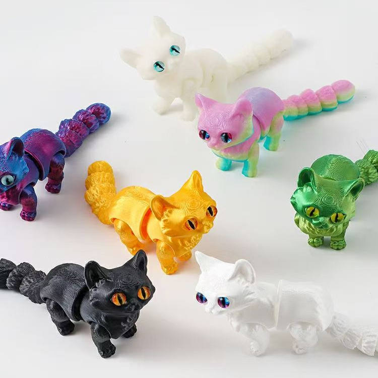 3D打印可爱小猫咪尾巴摆件