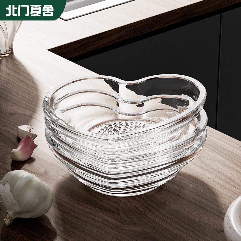 玻璃磨蒜器家用研蓉碟磨蘸料碟图片