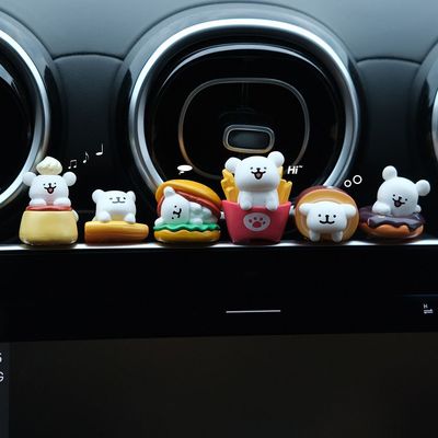 日本MUJIE【树脂材质】线条小狗车载摆件网红可爱卡通车内中控台