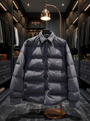 羽绒服男2025年冬季轻薄款白鸭绒宽松男冬装外套潮牌