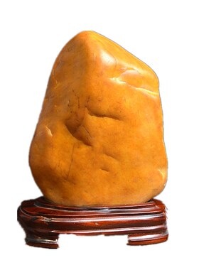 精选黄蜡石黄龙玉景观石天然奇石圆风水石头摆件观赏石黄色石头镇