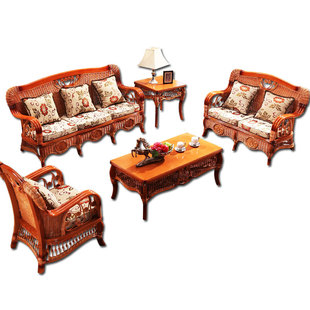 精选藤椅藤沙发组合客厅藤编沙发藤椅三人竹藤沙发藤艺藤沙发藤木