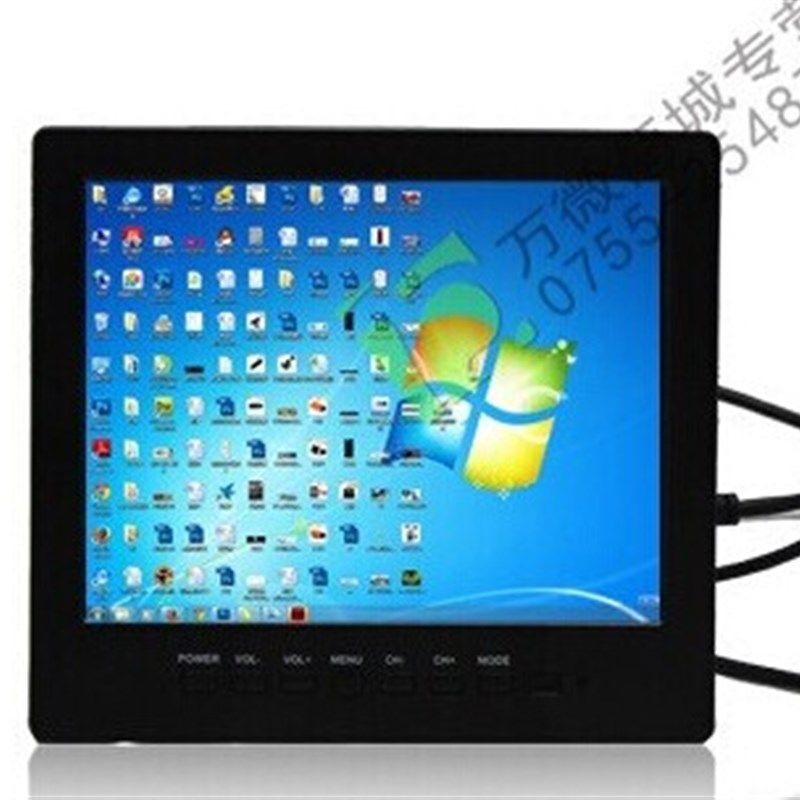 8寸监控VGA显示器7寸BNC监视器 高清LED小显示屏幕AV VGA接口高清