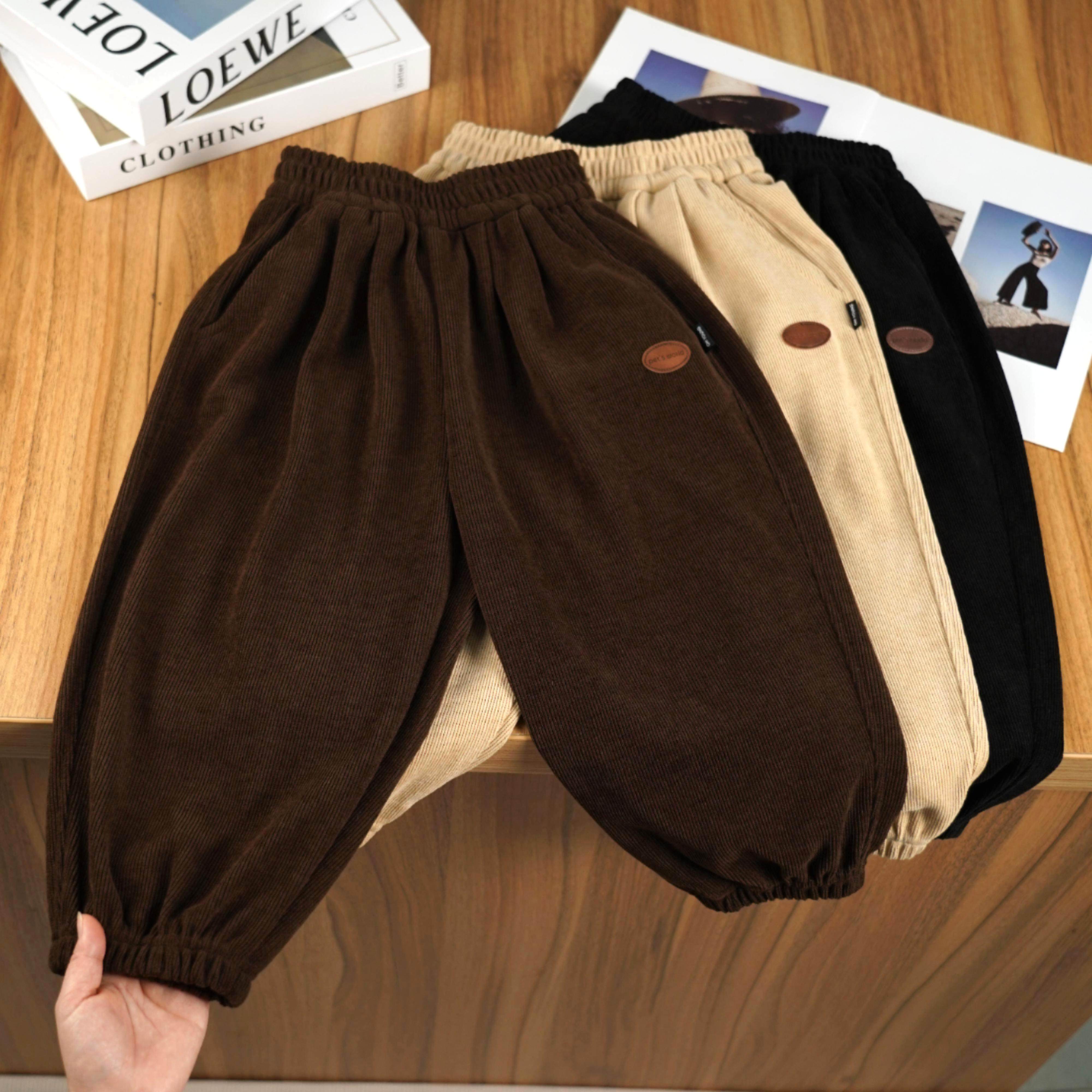 【秋款】男女童裤子款春款舒适裤子男童中大童超细木棉绒休闲裤,童装/婴儿装/亲子装,运动裤卫裤,淘宝优惠券,粉丝福利购,淘宝优惠卷