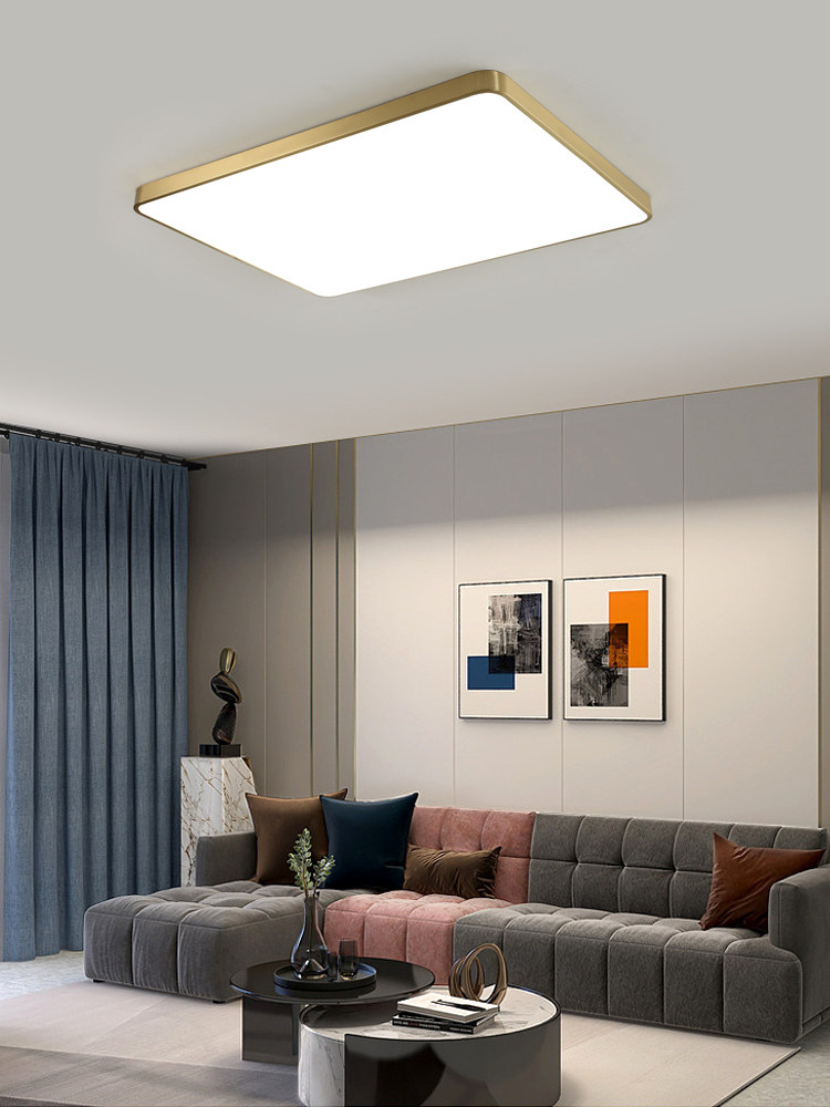 广东中山佛古镇金色现代简约长方形圆形客厅卧室led吸顶灯具,家装灯饰光源,客厅吸顶灯,淘宝优惠券,粉丝福利购,淘宝优惠卷