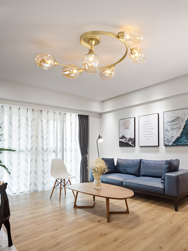 北欧客厅灯具分子灯简约现代卧室灯创意餐厅灯书房灯魔豆吸顶灯具