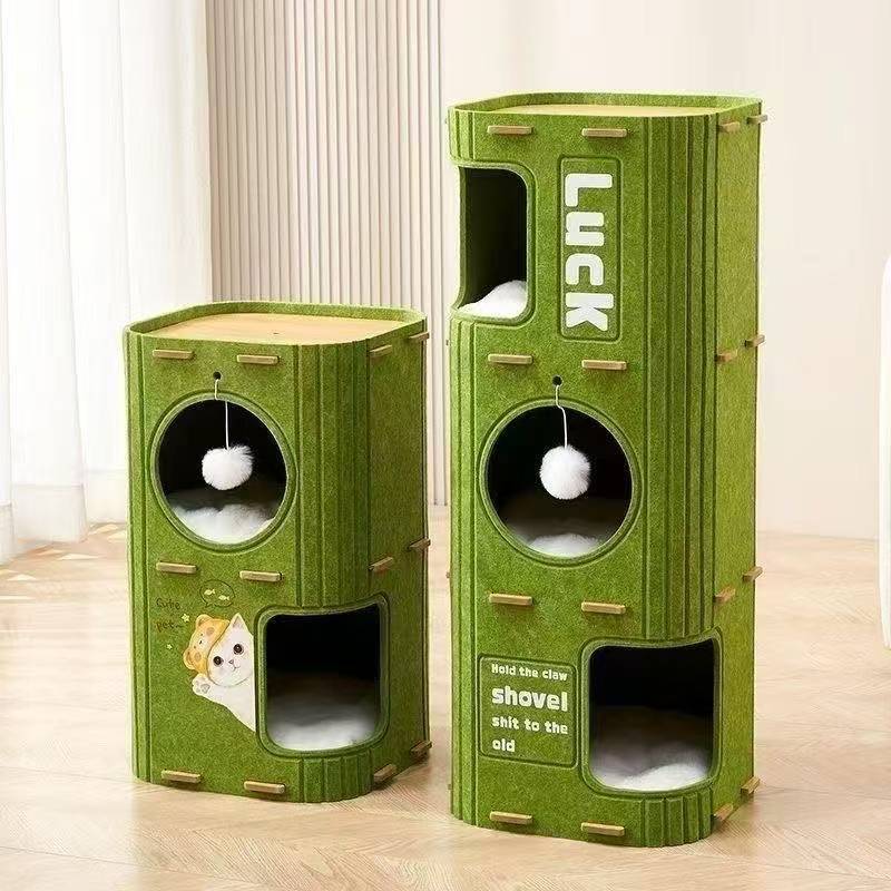 轻奢多层猫窝猫爬架一体封闭式