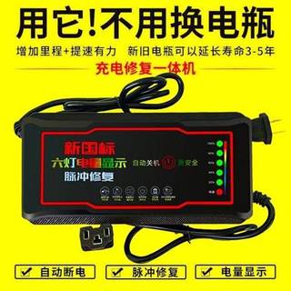 电动车电瓶修复激活器48V60V72V新电瓶脉冲增程充电器三轮车通用