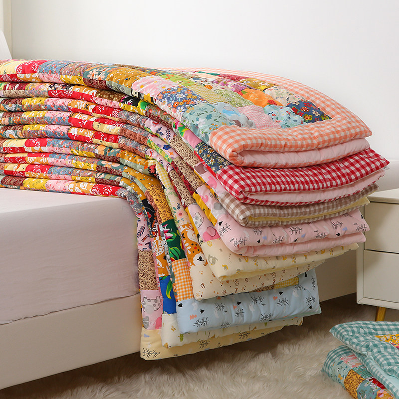 纯棉花手工传统百家被新生婴儿抱被宝宝盖毯儿童幼儿园四季盖被子,婴童用品,婴童抱被/抱毯,淘宝优惠券,粉丝福利购,淘宝优惠卷
